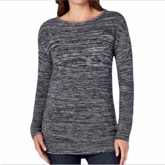 ELLEN TRACY marled long tunic sweater M - Picture 1 of 11